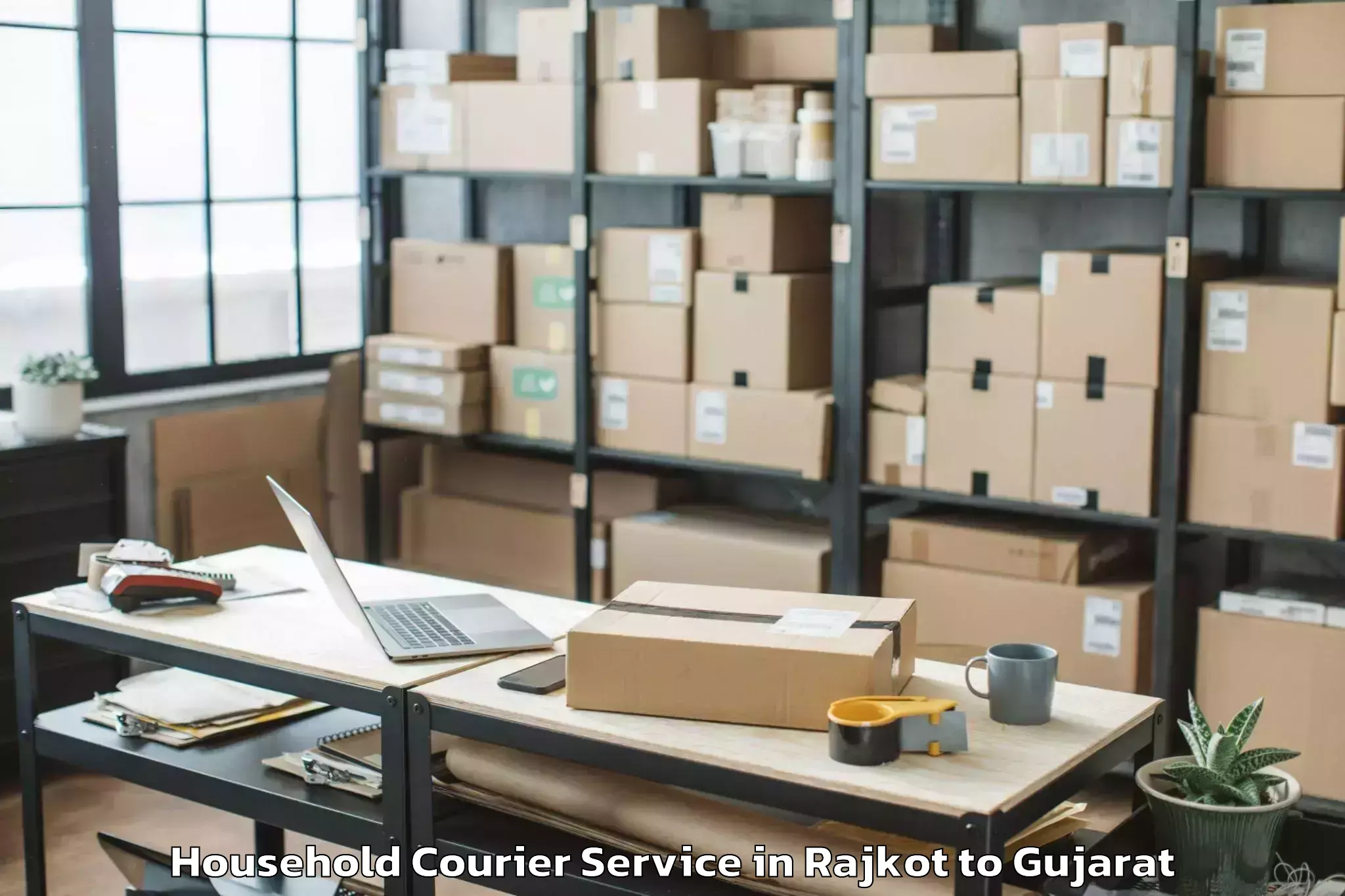 Top Rajkot to Dwarka Household Courier Available